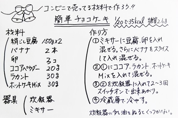 簡単チョコケーキ